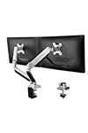 ErGear 13-32 Inch Monitor Mount for 2 Monitors, Innovative Gas Spring Technology Screen Mount, Full Range Motion Tilt ± 45° Swivel, 180° Rotation, 360° Vesa 75/100 mm, Maximum Weight 8 kg