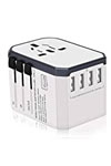Travel Adapter Travel Plug Worldwide 224+ Countries Universal Travel Adaptor 4 USB + Type C + AC Charging for International Use for Europe Germany UK Australia USA Asia etc.